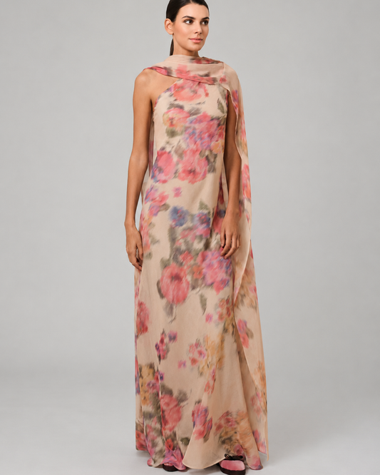 VESTIDO ASUNCIÓN CON CAPA