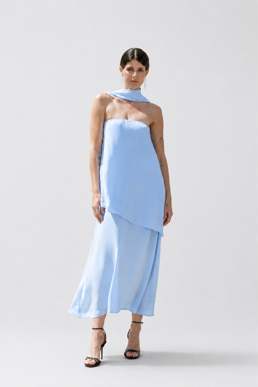 VESTIDO BERLÍN CON CHAL